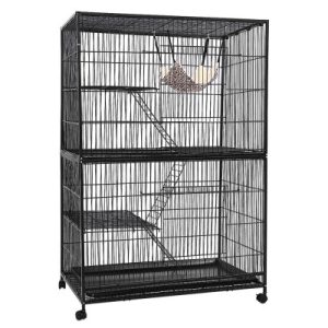 4 Level Rabbit Cage Bird Ferret Parrot Aviary Cat Hamster Castor 142cm