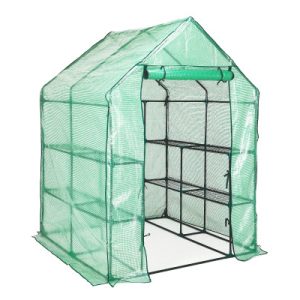 Home Ready Apex 1.43x1.43x1.95M Garden Greenhouse Walk-In Shed PE